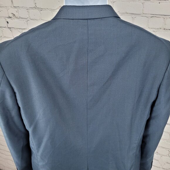 Figlio Lontano Navy 2 Button Single Vented Notch Blazer Sport Coat Size 40R - Picture 12 of 15